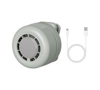 Ventilateur Turbine Double Refroidissement, Ventilateur Pince Amovible Fixation 360°, Brise-vent de Cou Portable 3 Vitesses Silencieux, pour Excursion, Camping et Bureau