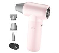 Ventilateur turbo à air comprimé sans fil avec 3 vitesses pour appareils électroniques de voiture - Rose