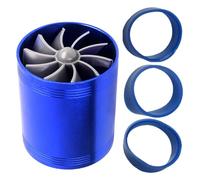 Ventilateur Turbo d'Admission Économiseur d'Énergie Double Ventilateur | Pièces Turbo Remplacement Universel, Économe Carburant, Boost Admission Double Hélice Bleu