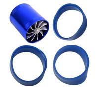 Ventilateur Turbo d'Admission Turbocompresseur à Double Hélice Moteur, | Air Remplacement universel compatible pour voitures, camions, SUV, et Bleu