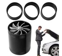 Ventilateur Turbo d'Admission Turbocompresseur à Double Hélice Moteur, | Moteur Remplacement universel compatible pour voitures, camions, SUV, et Noir