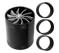 Ventilateur Turbo d'Admission Turbocompresseur De Moteur Auto À Double | Pièces Turbo Remplacement Universel, Économe Carburant, Boost Admission Double Hélice Noir