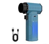 Ventilateur turbo portable avec turbine CNC et moteur sans balais, contrôle de vitesse en continu, plusieurs protections, charge, conçu pour enlever la poussière (bleu)