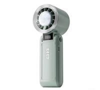 Ventilateur turbo portable rechargeable, ventilateur pliable haute vitesse 3600 mAh équipé d'un écran d'affichage LED et d'un réglage de 100 niveaux, ventilateur puissant de batterie pour extérieur