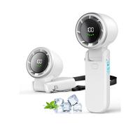Ventilateur Turbo Portable, Ventilateur Personnel Rechargeable à 100 Vitesses, 5000 MAh, pour Activités Extérieures/Intérieures, A