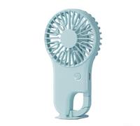 Ventilateur turbo portatif rechargeable pour voyage et bureau avec flux d'air puissant (bleu)