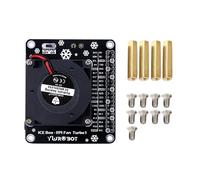 Ventilateur Turbo pour Raspberry Pi,carte GPIO 6 000,refroidissement ICE avec lumière LED ambiante,carte CE pour Raspberry Pi 4B,3B +,3B,3A + - Type Turbo Fan HAT