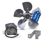 Ventilateur universel 34 W 230 V pour réfrigérateur 300 mm avec étrier de maintien et pales pour réfrigérateurs Moteur avec ailettes de ventilateur, ventilateur de refroidissement pour réfrigérateurs