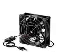 Ventilateur USB 5 V 3 vitesses réglables pour PC Routeur AV Cabinet Refroidissement 40/80/120 mm Moteur souffleur avec 7 lames, 2900 tr/min, 1,5 W (80 mm)