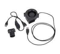 Ventilateur USB 5 V pour barbecue 2500 tr/min Turbo avec contrôleur de vitesse centrifuge portable pour barbecue, barbecue, cuisine, poêle et plus encore