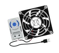 Ventilateur USB 80 mm 5 V alimenté sans balais avec câble USB réglable pour récepteur DVR ordinateur home cinéma armoire de refroidissement