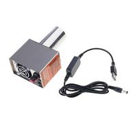 Ventilateur USB à régulation de la vitesse pour poêle à bois, barbecue, ventilateur d'extérieur portable à 2 broches avec conduit d'air de 4 x 4 cm, ventilateur à charbon de bois, ventilateur de
