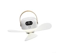 Ventilateur USB avec télécommande sans fil avec trois vitesses réglables et veilleuse - Ventilateur de plafond pliable et portable pour camping, tente de camping-car, utilisation intérieure ou