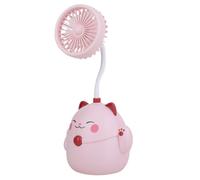 Ventilateur USB Chat Porte-stylo Rechargeable pour Bureau et Étude