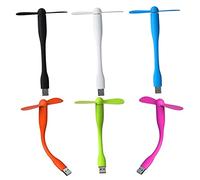 Ventilateur Usb Mini 6 Pack Ventilateur Portable Flexible Cou Refroidissement Ventilateur Calme Ventilateur Personnellement Portable Ventilateur Poche Banc Banque D'Alimentation