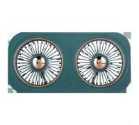 Ventilateur USB portable à double lame, silencieux, pliable, rechargeable avec 3 vitesses, ventilateur de bureau 2000 mAh pour bureau, voyage, maison (vert)