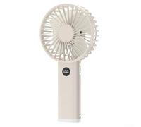 Ventilateur USB portable avec contrôle du flux d'air réglable, indicateur d'autonomie de la batterie et fonction veilleuse (abricot)