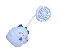 Ventilateur USB Porte-stylo Bleu, Bureau Rechargeable, Présent Rentrée