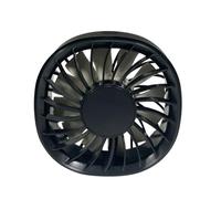 Ventilateur USB pour voiture avec lumière vive, 3 vitesses réglables, faible bruit, alimenté par USB, mini ventilateur pour refroidissement du véhicule en été, gris ou noir