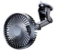 Ventilateur USB pour voiture - - Base à ventouse - 3 vitesses réglables - Orientation ajustable Femeo