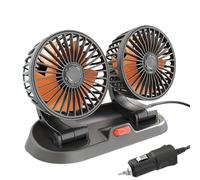 Ventilateur USB pour voiture double tête 360 5 V 12 V 24 V 2 vitesses