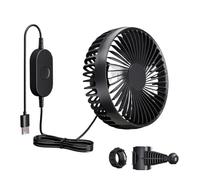 Ventilateur USB pour voiture | Ventilateur de camion à 3 vitesses - Ventilateur silencieux et puissant, circulation d'air réglable pour camion, camping-car, voiture, maison