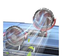 Ventilateur USB Pour Voiture,Ventilateur Double Tête Triple Vitesse Avec Rotation 360° - Dispositif de Refroidissement USB 3 Vitesses pour Sièges, et Animaux de Compagnie
