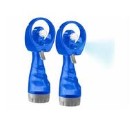 Ventilateur vaporisateur nomade 2 en 1 - PEARL - 300 ml - Bleu - Piles AA non fournies - Design ergonomique