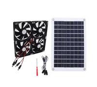 Ventilateur ventilation à la serre - ventilateur toit à énergie solaire, kit d'échappement extérieur, ensemble booster flux d'air | Système panneau avec 4 ventilateurs refroidissemen