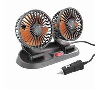 Ventilateur Voiture Ventilateur de Refroidissement de Voiture Double TêTe Connecteur Allume-Cigare RéGlable Circulateur d'air Multifonction pour VéHicules (Type 24V)