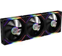 Ventilateurs ARGB PC 120 mm,ventilateur de boîtier d'ordinateur,connexion en chaîne de marguerite,double éclairage miroir infini,pale de ventilateur remplaçable pour flux d'air inversé