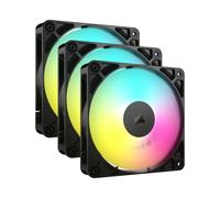 Ventilateurs Corsair RS120 ARGB 120mm Boitier PC, 420-2100 RPM, 13.3-72.8 CFM, 0.2-4.15 mmH2O, 10-36 dBA, 4-Pin, Kit de 3