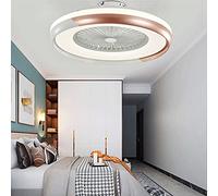 Ventilateurs De Plafond Avec Éclairage 80W Ventilateur Invisible Créatif Plafonnier LED Télécommande Dimmable Ventilateur Ultra Silencieux Peut Synchroniser Lustres Moderne Salon Chambre Plafonnier