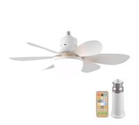 Ventilateurs de Plafond avec Éclairage et Télécommande, Plafonniers LED avec 6 Pales, RGB Dimmable en 3 Couleurs, Minuterie, Ventilateur Silencieux avec Lampes, 3 Vitesses pour Chambre, Salon, Cuisine