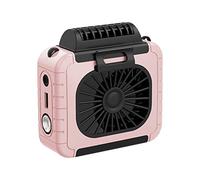 Ventilateurs De Table Refroidissement À Ceinture Portable Climatisation Mobile Petits Portables USB Rechargeable For Le Travail Camping Pêche Confort Refroidissement Silencieux(Pink)