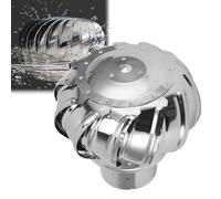 Ventilateurs De Toit Silencieux À Turbine Éolienne, Couvercle De Ventilation Rotatif En Acier Inoxydable, Ventilateur De Grenier Rond Non Motorisé(75mm/2.95in)