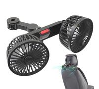 Ventilateurs De Voiture Pour Sièges Arrière Pour ,Ventilateur De Siège Arrière Convient À En Position Contraire | Rotation À 360 Degrés Double Tête Portable Trois Vitesses Réglable Pour Raff