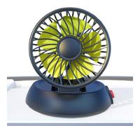 Ventilateurs de voiture qui soufflent à air froid - Fort Airflow Coacher à tête unique | Ventilateur de refroidissement de véhicule USB pliable avec 3 vitesses, circulateur d'air de voyage compact
