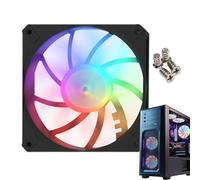 Ventilateurs d'ordinateur, ventilateur de refroidissement par ordinateur | RGB Filotes de radiateur CPU Slim Slim pour la construction de PC de jeu de jeu à domicile, outil d'optimisation du flux d'ai
