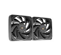 Mars Gaming Ventilateurs MF-NCLX2 - Kit 2x 120mm Ultra-silencieux PWM FDB Pads anti-vibration Noir