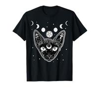 Ventilateurs Sphynx Black Cat Pastel Goth Occult Witchy Metal T-Shirt