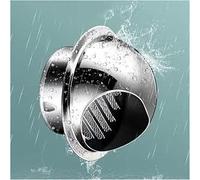 Ventilation avec grille grillagée intégrée, sortie d'aération | Mur, couvercle rond inox 304, air(125mm/4.92in)