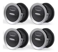 Ventilation Climatisation 1697430 8A6HAQ18B09 Pour Ford Pour Fiesta 2006-2016 Pour Connect 2009-2013 Grille D'aération Sortie De Climatisation Sortie Climatiseur Voiture(4pcs Chrome)