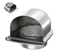 Ventilation Grille, Grille d'aération bouche Aération, sortie d’air extrait exterieur avec Filtre À Mailles pour Ventilation de Conduit Conduits d'Échappement(100mm/3.9inch)