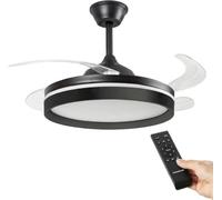 Ventilatore da soffitto con luce LED, 4 pale retrattili e telecomando InnovaGoods