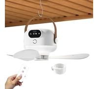 Ventilatore Da Soffitto - Ventilatore A Soffitto Per Da Campeggio - Dispositivo Di Raffreddamento Ricaricabile USB | Ventilatore A Soffitto Telecomandato Con 3 Velocità E Luce Par caméra