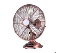 VENTILATORE DA TAVOLO IN METALLO COLOR RAME 30CM REGOLABILE 3 VELOCITA' 35W