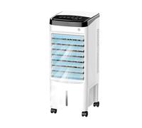 Ventilatore per aria condizionata, piccolo ventilatore domestico con doppio serbatoio d'acqua per umidificazione e purificazione, pale oscillanti e 3 velocità del vento per casa, ufficio e camera da l