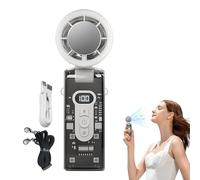 Ventilatore Portatile - Ventilatore Pieghevole - Ventilatores Pieghevole Con Piastra Di Raffreddamento Istantanea | Raffreddatore Regolabile Con Luce LED, Gadget Di Raffreddamento Per Lavoro