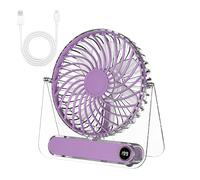 Ventilatore USB da Scrivania - ABS+PC 14.5x4x15.5cm Pieghevole Trasparente 5 Velocità Portatile | Ventilatore USB da Scrivania with batteria 1800mAh basso rumore design pieghevole viaggio spiaggia est